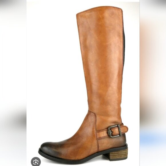VINCE CAMUTO | Volero Leather Riding Boots Cognac Brown Sz 5.5M - Picture 1 of 7